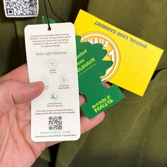 Bobblehaus Tencel Ombré Green Women’s Blazer Jacket Large - Picture 3 of 6